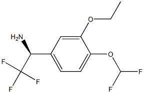 (1S)-1-[4-(DIFLUOROMETHOXY)-3-ETHOXYPHENYL]-2,2,2-TRIFLUOROETHYLAMINE 结构式