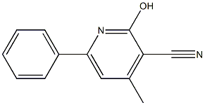 2-HYDROXY-4-METHYL-6-PHENYLPYRIDINE-3-CARBONITRILE 结构式