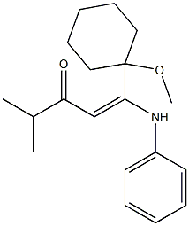 1-(1-METHOXY-CYCLOHEXYL)-4-METHYL-1-PHENYLAMINO-PENT-1-EN-3-ONE 结构式