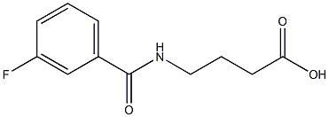 4-[(3-FLUOROBENZOYL)AMINO]BUTANOIC ACID 结构式