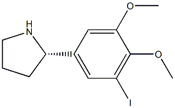 5-((2S)PYRROLIDIN-2-YL)-3-IODO-1,2-DIMETHOXYBENZENE 结构式