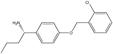 (1S)-1-(4-[(2-CHLOROPHENYL)METHOXY]PHENYL)BUTYLAMINE 结构式