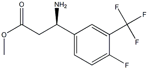 METHYL (3R)-3-AMINO-3-[4-FLUORO-3-(TRIFLUOROMETHYL)PHENYL]PROPANOATE 结构式