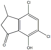 4,6-DICHLORO-7-HYDROXY-3-METHYLINDAN-1-ONE 结构式
