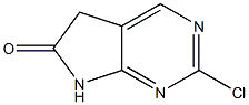 2-CHLORO-5,7-DIHYDRO-6H-PYRROLO[2,3-D]PYRIMIDIN-6-ONE 结构式