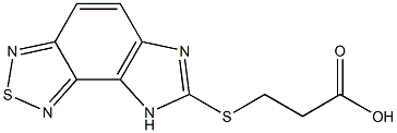 3-(8H-IMIDAZO[4,5-E][2,1,3]BENZOTHIADIAZOL-7-YLTHIO)PROPANOIC ACID 结构式