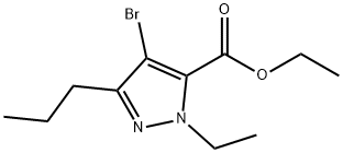 4-BROMO-1-ETHYL-3-PROPYL-1H-PYRAZOLE-5-CARBOXYLIC ACID ETHYL ESTER 结构式