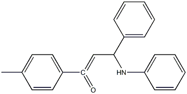 3-PHENYL-3-PHENYLAMINO-1-P-TOLYL-PROPENONE 结构式