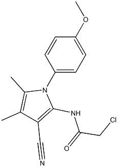 2-CHLORO-N-[3-CYANO-1-(4-METHOXYPHENYL)-4,5-DIMETHYL-1H-PYRROL-2-YL]ACETAMIDE 结构式