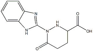 1-(1H-BENZIMIDAZOL-2-YL)-6-OXOHEXAHYDROPYRIDAZINE-3-CARBOXYLIC ACID 结构式