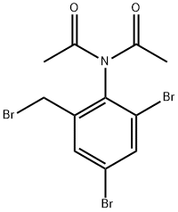 2-Diacetylamino-3,5-dibromobenzyl bromide 结构式