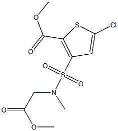 5-CHLORO-3-(METHOXYCARBONYLMETHYLMETHYLSULFAMOYL)THIOPHENE-2-CARBOXYLIC ACID METHYL ESTER 结构式