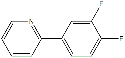 2-(3,4-二氟苯基)吡啶 结构式