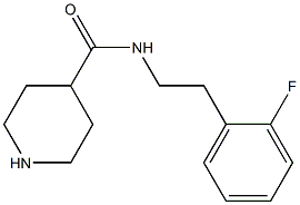 N-[2-(2-FLUOROPHENYL)ETHYL]PIPERIDINE-4-CARBOXAMIDE 结构式