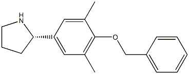 5-((2S)PYRROLIDIN-2-YL)-1,3-DIMETHYL-2-(PHENYLMETHOXY)BENZENE 结构式