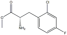 METHYL (2S)-2-AMINO-3-(2-CHLORO-4-FLUOROPHENYL)PROPANOATE 结构式