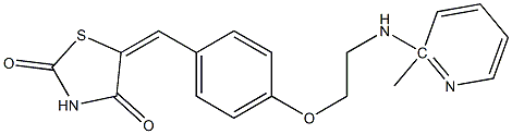 5-[4-[2-METHYL-(2-PYRIDYL)AMINOETHOXY]BENZAL]-2,4-THIAZOLE DIONE 结构式