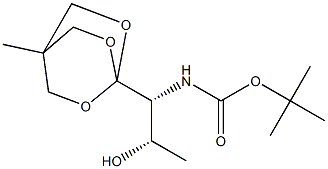 1,1-DIMETHYLETHYL (1R,2S)-2-HYDROXY-1-(4-METHYL-2,6,7-TRIOXABICYCLO[2.2.2]OCTANYL)PROPYLCARBAMATE 结构式