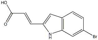 (2E)-3-(6-Bromo-1H-indol-2-yl)acrylic acid 结构式