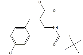 2-(TERT-BUTOXYCARBONYLAMINO-METHYL)-3-(4-METHOXY-PHENYL)-PROPIONIC ACID METHYL ESTER 结构式