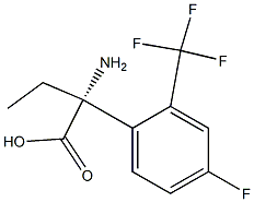 (2R)-2-AMINO-2-[4-FLUORO-2-(TRIFLUOROMETHYL)PHENYL]BUTANOIC ACID 结构式