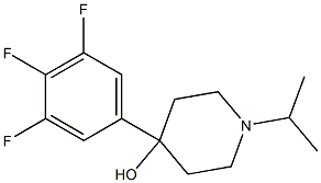 4-HYDROXY-4-(3,4,5-TRIFLUOROPHENYL)-1-ISOPROPYLPIPERIDINE 结构式