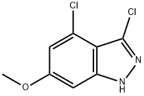 3,4-DICHLORO-6-METHOXY (1H)INDAZOLE 结构式