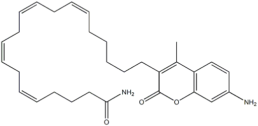 7-AMINO-4-METHYL COUMARIN-ARACHIDONAMIDE 结构式