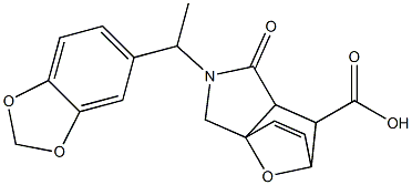 3-(1-BENZO[1,3]DIOXOL-5-YL-ETHYL)-4-OXO-10-OXA-3-AZA-TRICYCLO[5.2.1.0(1,5)]DEC-8-ENE-6-CARBOXYLIC ACID 结构式