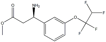 Methyl (3R)-3-amino-3-[3-(1,1,2,2-tetrafluoroethoxy)phenyl]propanoate 结构式