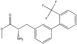 METHYL (2S)-2-AMINO-3-(3-[2-(TRIFLUOROMETHYL)PHENYL]PHENYL)PROPANOATE 结构式