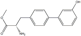 METHYL (2S)-2-AMINO-3-[4-(3-HYDROXYPHENYL)PHENYL]PROPANOATE 结构式