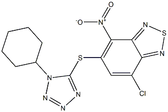 7-CHLORO-5-[(1-CYCLOHEXYL-1H-TETRAZOL-5-YL)THIO]-4-NITRO-2,1,3-BENZOTHIADIAZOLE 结构式