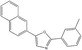 2(3-METHYLPHENYL)-5-(2-NAPHTHYL)-OXAZOLE 结构式