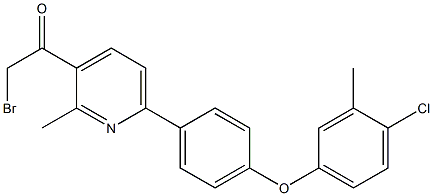 1-(6-(4-(4-CHLORO-3-METHYLPHENOXY)PHENYL)-2-METHYLPYRIDIN-3-YL)-2-BROMOETHANONE 结构式