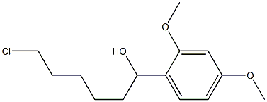 6-CHLORO-1-(2,4-DIMETHOXYPHENYL)-1-HEXANOL 结构式