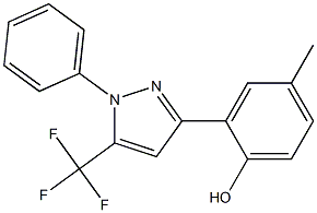 4-METHYL-2-[1-PHENYL-5-(TRIFLUOROMETHYL)-1H-PYRAZOL-3-YL]PHENOL 结构式