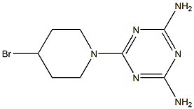 6-(4-BROMOPIPERIDIN-1-YL)-1,3,5-TRIAZINE-2,4-DIAMINE 结构式