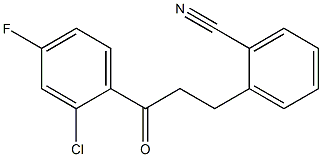 2'-CHLORO-3-(2-CYANOPHENYL)-4'-FLUOROPROPIOPHENONE 结构式
