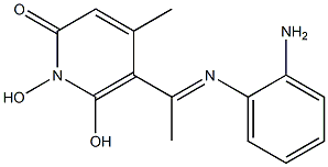 5-[1-[(2-AMINOPHENYL)IMINO]ETHYL]-1,6-DIHYDROXY-4-METHYL-2(1H)-PYRIDINONE 结构式