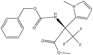 METHYL N-[(BENZYLOXY)CARBONYL]-3,3,3-TRIFLUORO-2-(1-METHYL-1H-PYRROL-2-YL)ALANINATE 结构式