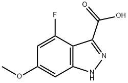 4-FLUORO-6-METHOXY-3-(1H)INDAZOLE CARBOXYLIC ACID 结构式