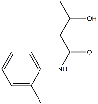 3-HYDROXY-N-(2-METHYLPHENYL)BUTANAMIDE 结构式