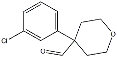 4-(3-氯苯基)四氢吡喃-4-羧醛 结构式
