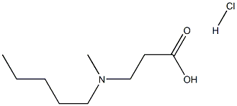 3-(N-METHYLPENTYLAMINO)PROPIONIC ACID HYDROCHLORIDE 结构式