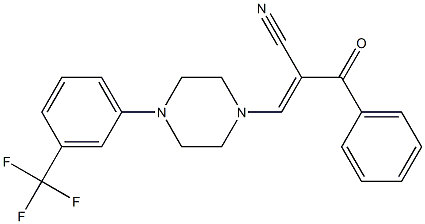 2-(PHENYLCARBONYL)-3-(4-(3-(TRIFLUOROMETHYL)PHENYL)PIPERAZINYL)PROP-2-ENENITRILE 结构式