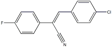 (Z)-3-(4-CHLOROPHENYL)-2-(4-FLUOROPHENYL)ACRYLONITRILE 结构式