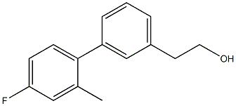 3-(4-FLUORO-2-METHYLPHENYL)PHENETHYL ALCOHOL 结构式