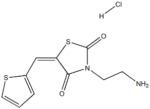 (5E)-3-(2-AMINOETHYL)-5-(THIEN-2-YLMETHYLENE)-1,3-THIAZOLIDINE-2,4-DIONE HYDROCHLORIDE 结构式