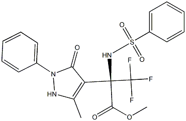 METHYL 3,3,3-TRIFLUORO-2-(2,3-DIHYDRO-5-METHYL-3-OXO-2-PHENYLPYRAZOL-4-YL)-N-(PHENYLSULFONYL)ALANINATE 结构式